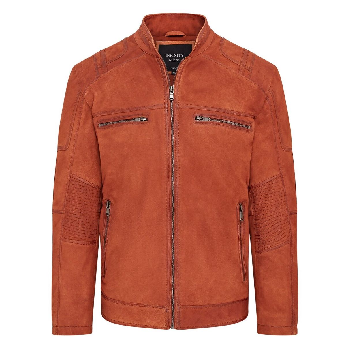 Herren Cafe Racer Jacke aus braunem Leder