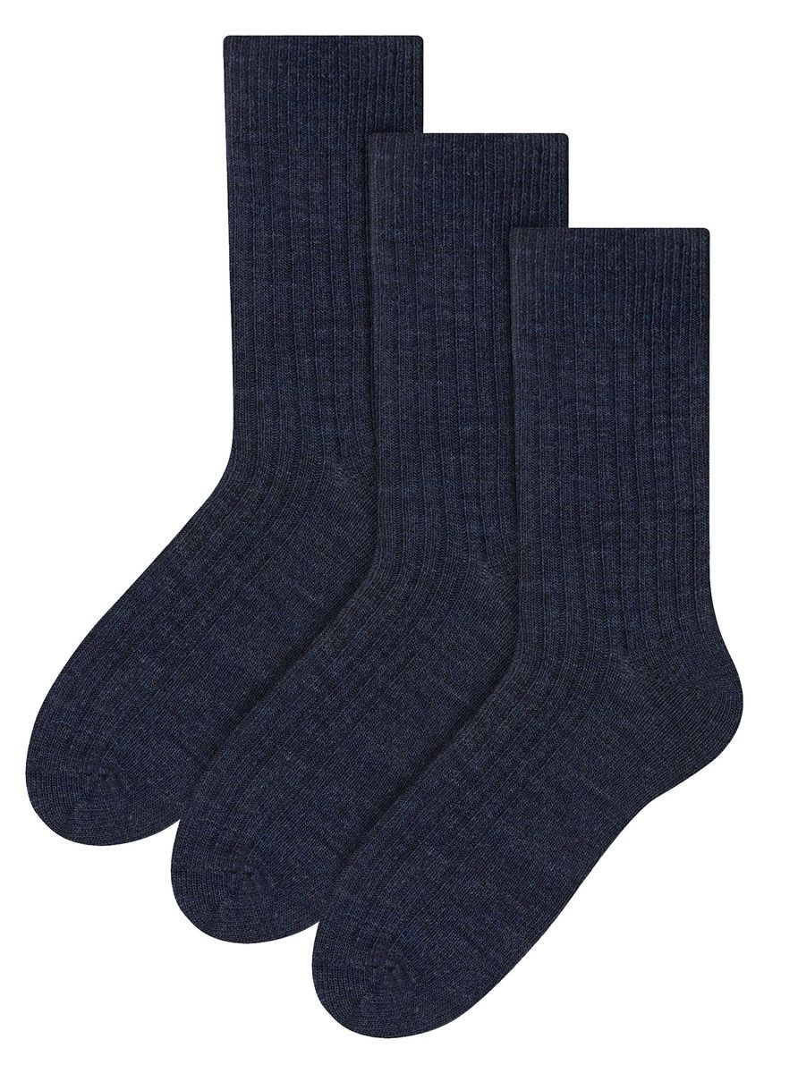 3 Paar Multipack Herren Alpaka Wolle Socken | Steven | Winter Thick Warm Boot Socken - Grau