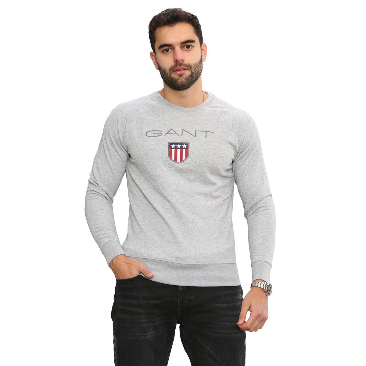 Klassisches Sweatshirt mit Rundhalsausschnitt und Logo