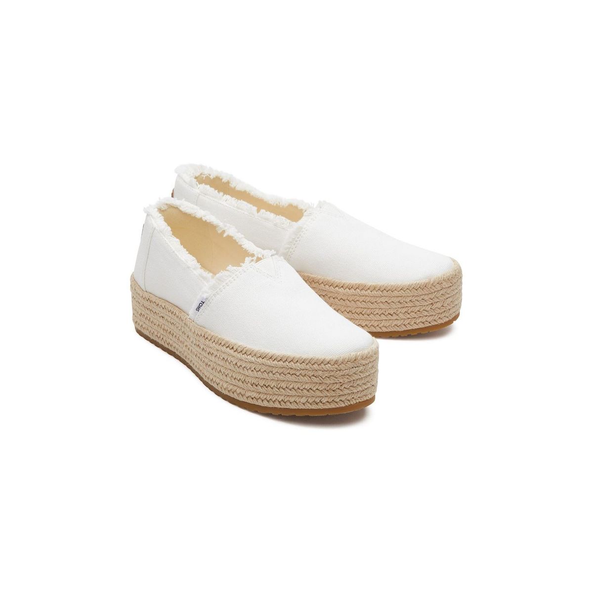 TOMS Valencia 100% Baumwolle Damen Weiß Espadrilles