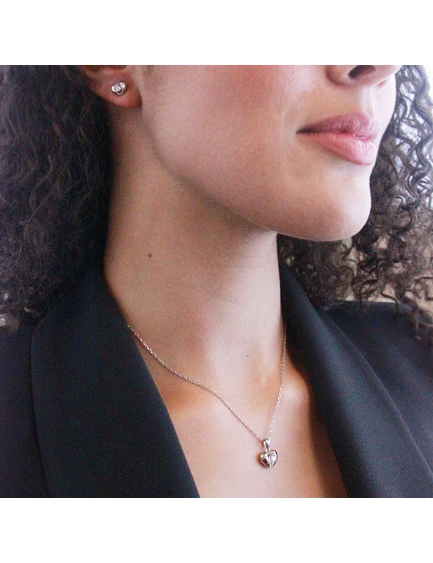 Elegantes Herz-Schmuckset mit Kristallen