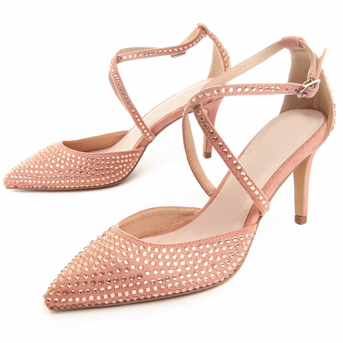 Elegante Pumps mit Knöchelriemchen und spitzer Zehenpartie