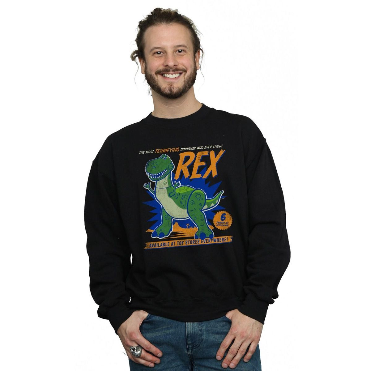 Retro Rex Dinosaurier Grafik-Sweatshirt