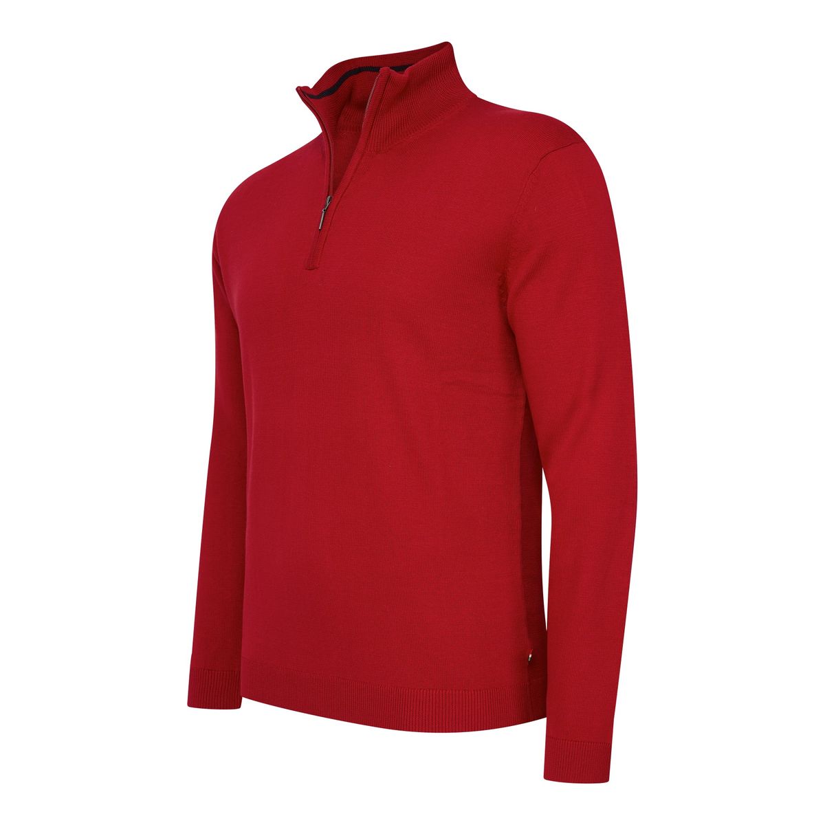 Herren roter Pullover mit Reißverschluss