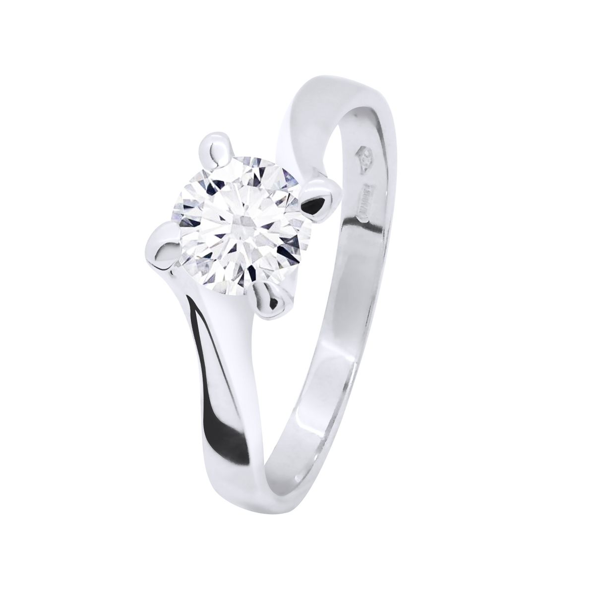 Eleganter Solitärring mit Diamant