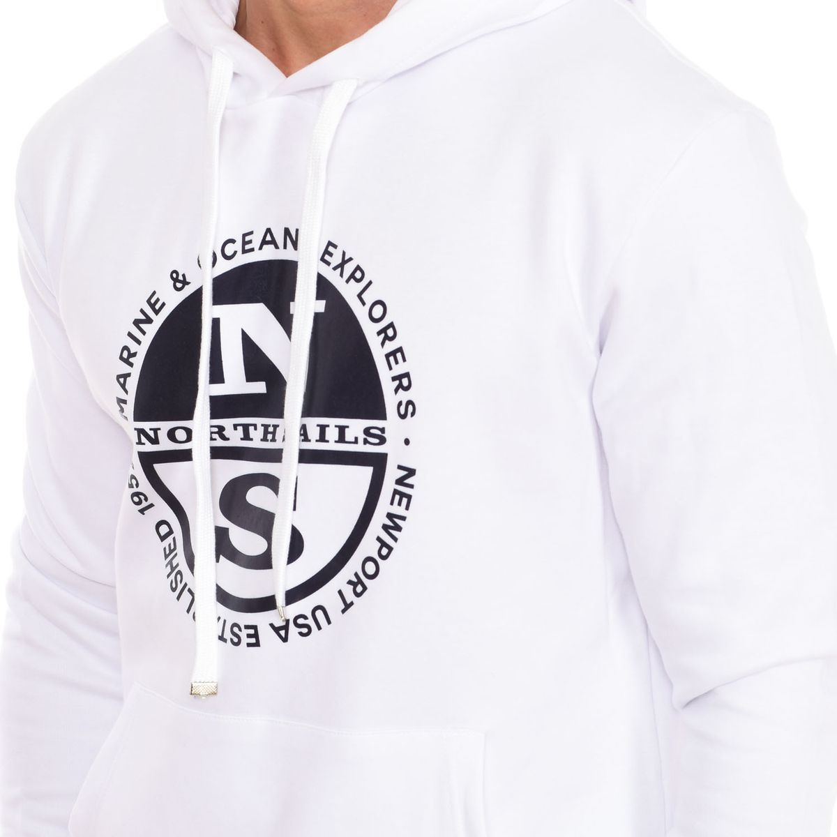 Kapuzenpullover mit nautischem Grafikprint
