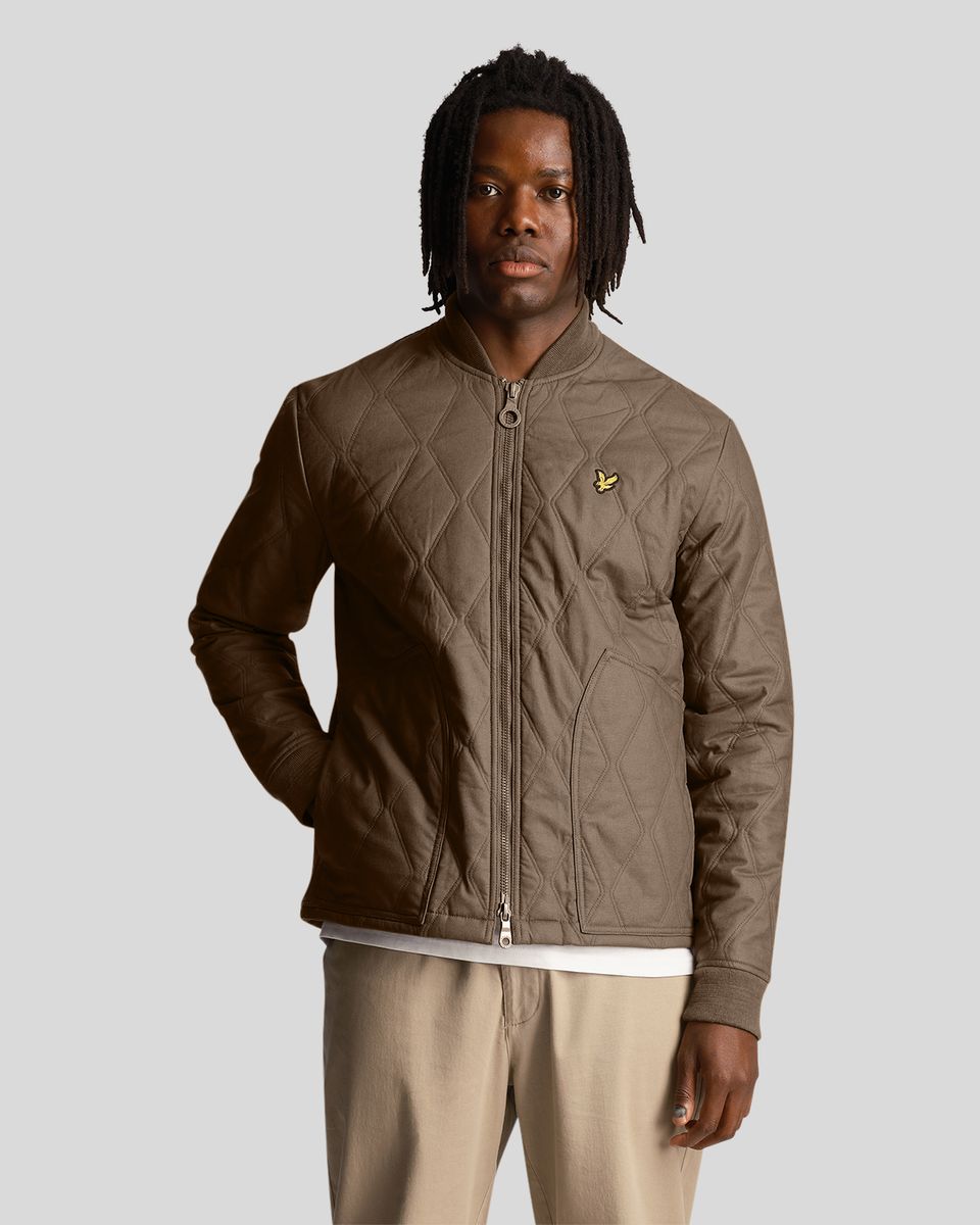 Herren Bomber Jacke mit Rautensteppung