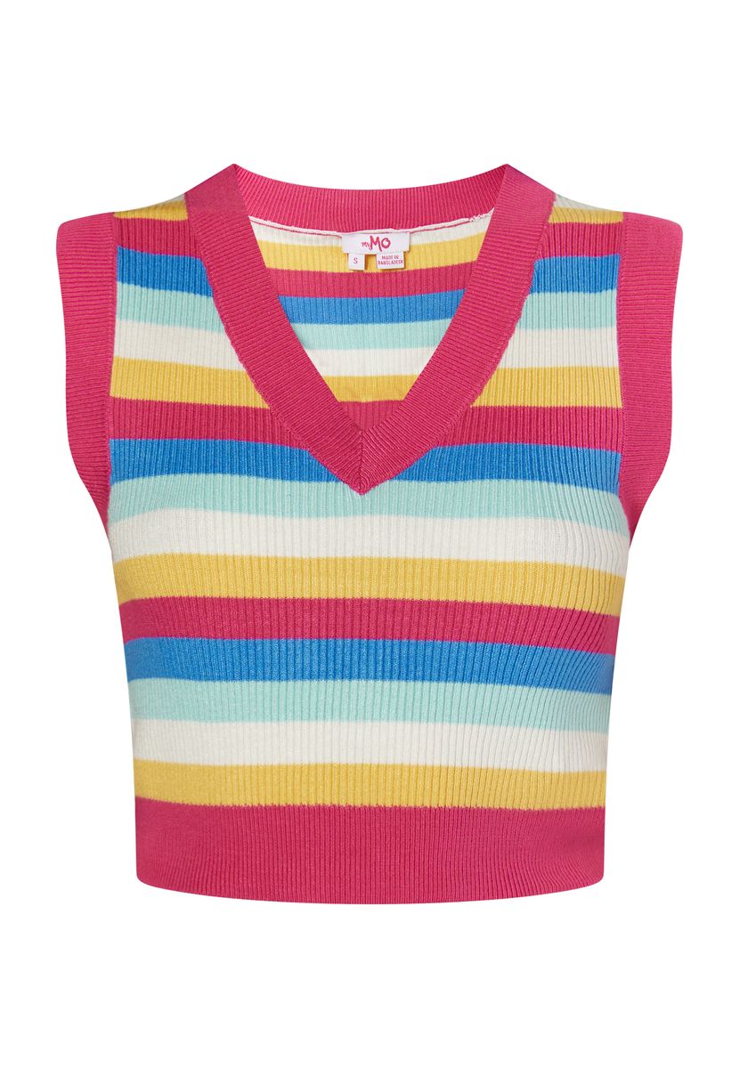 Mymo strickpullunder Damen Rosa Mehrfarbig
