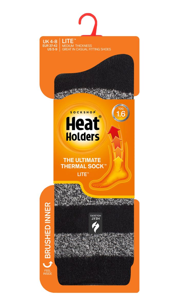 Gestreifte Thermo-Stricksocken