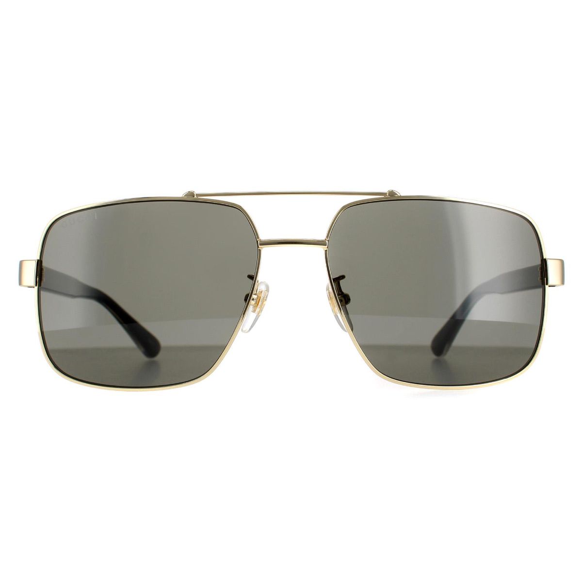 Quadratische Aviator-Sonnenbrille mit Doppelsteg-Design