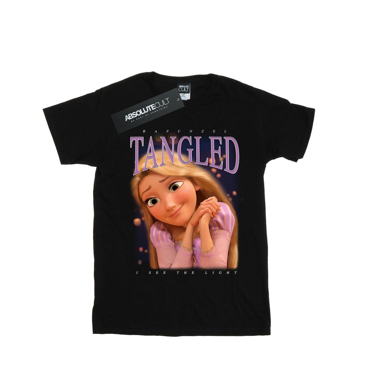 Disney - "Tangled Rapunzel Montage" T-Shirt für Herren (Schwarz)