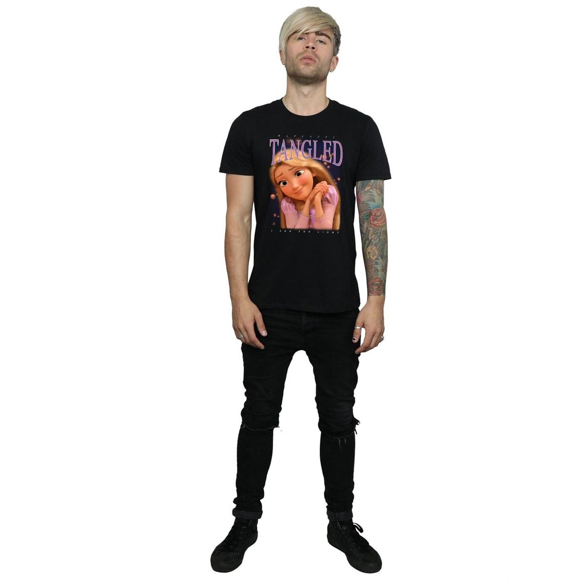 Baumwoll-T-Shirt mit Rapunzel-Grafikprint