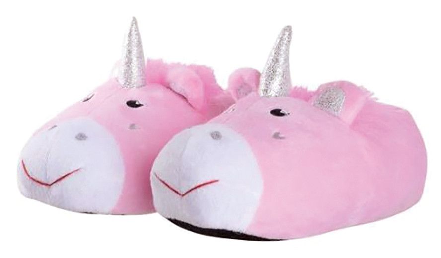 Kinder Rosa Einhorn Plüsch Hausschuhe | Geschenk für Sie | Weihnachten - Rosa