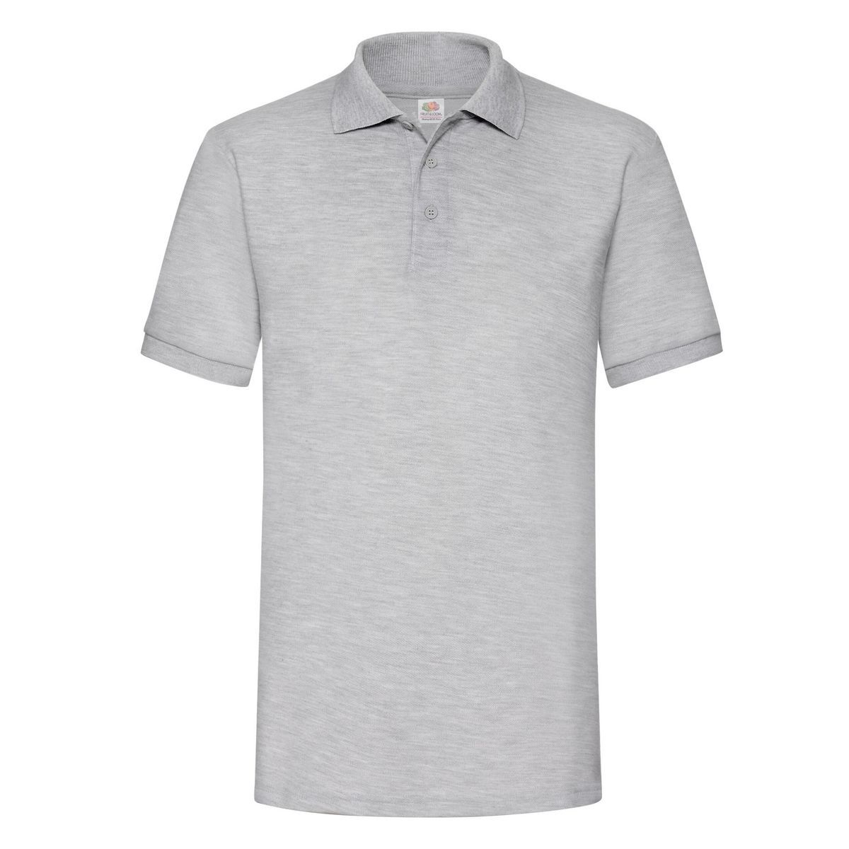 Heather Grau Kurzarm Poloshirt