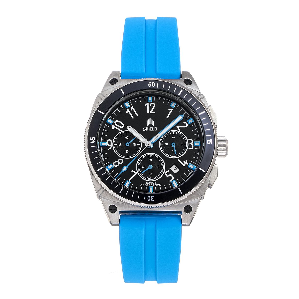 Herren Blaue Chronograph Uhr mit Datumsanzeige