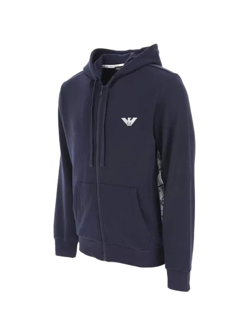 Kapuzenjacke mit Adler-Logo und durchgehendem Reißverschluss