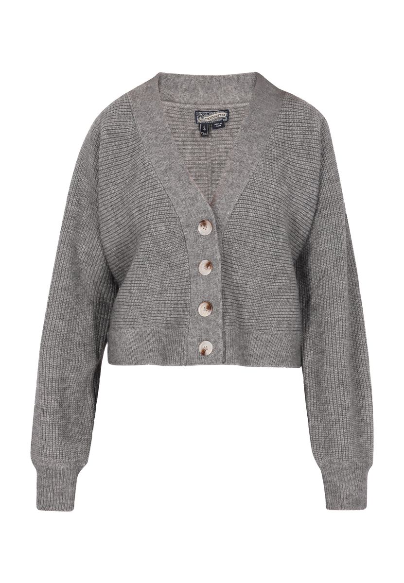 Zopfstrickjacke mit Knopfleiste