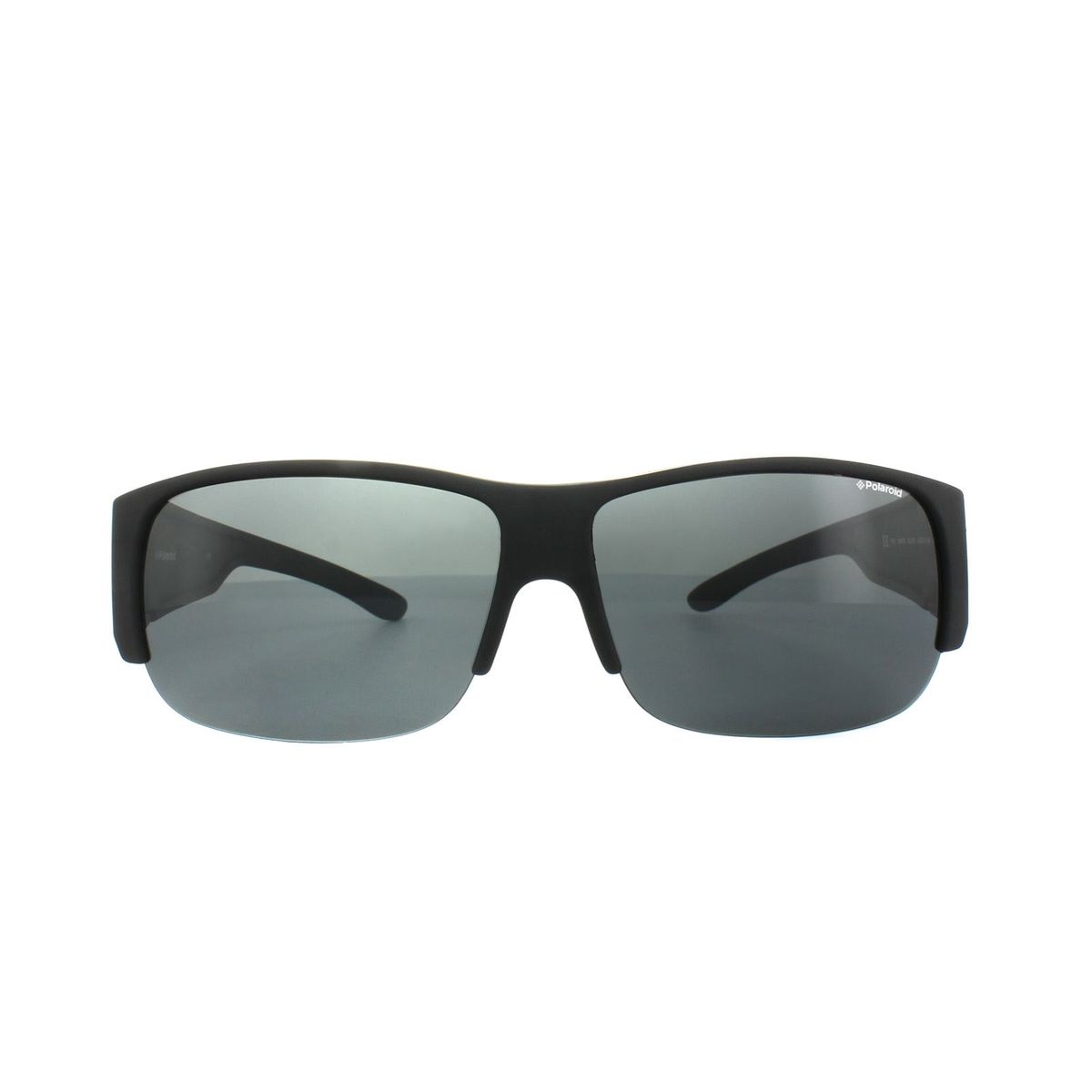 Schwarze Halbrandlose Fitover Sonnenbrille
