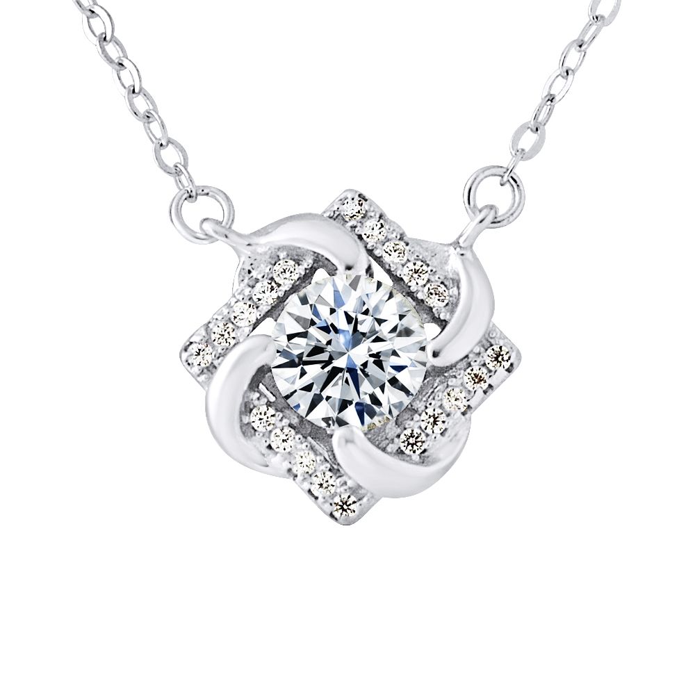 Zarte Sterling Silber Mond & Stern Halskette