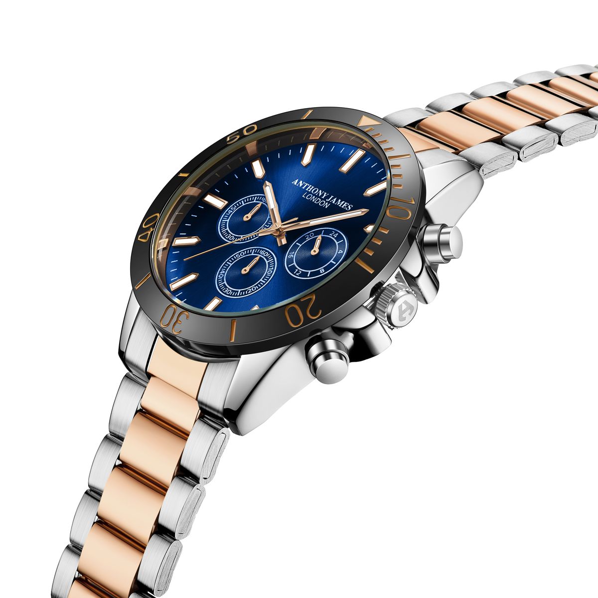 Eleganter Bicolor-Chronograph