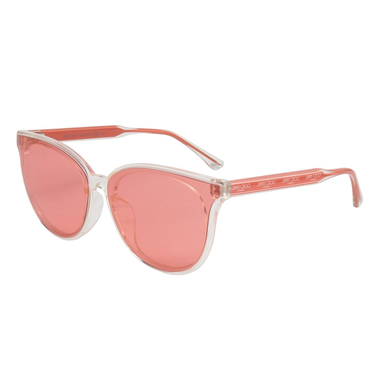 Transparente Acetat-Sonnenbrille im Cat-Eye-Stil