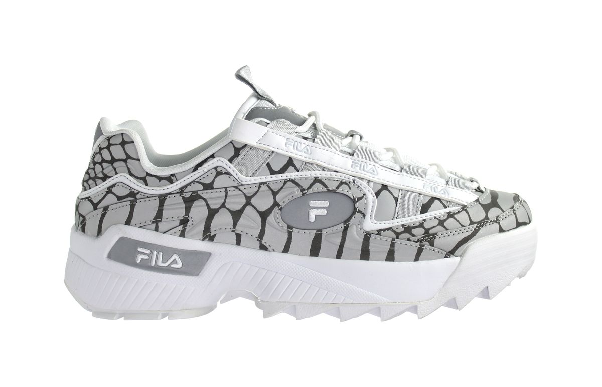 Klobige Plateau-Sneakers mit Schlangenmuster
