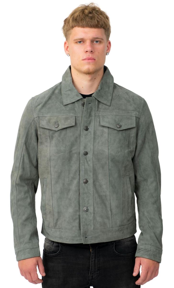Herren Trucker Jacke aus Wildleder Adelaide