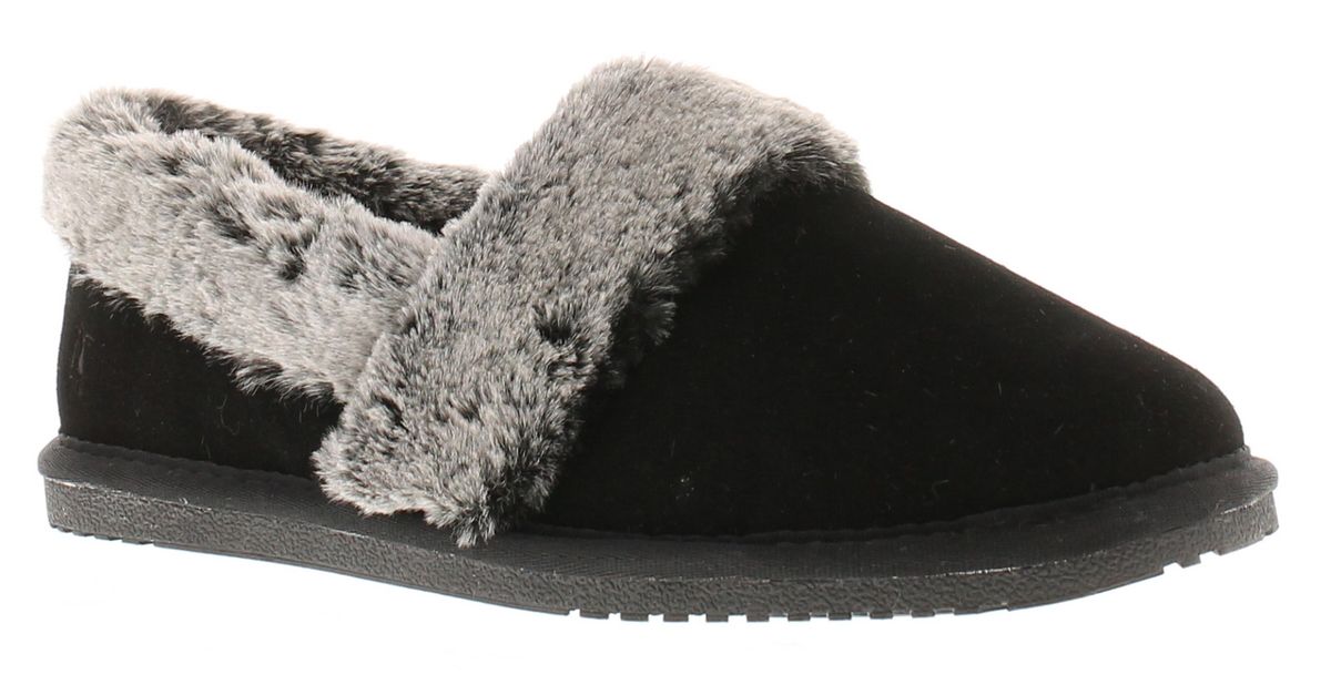 Hush Puppies Ariel Wildleder Damen Hausschuhe In Schwarz