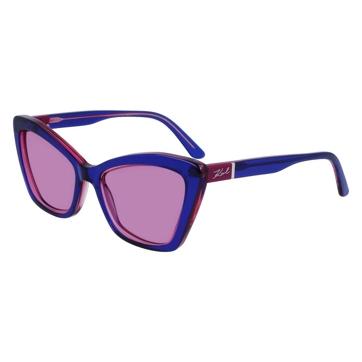 Cat-Eye-Sonnenbrille aus Acetat mit Signaturdetail