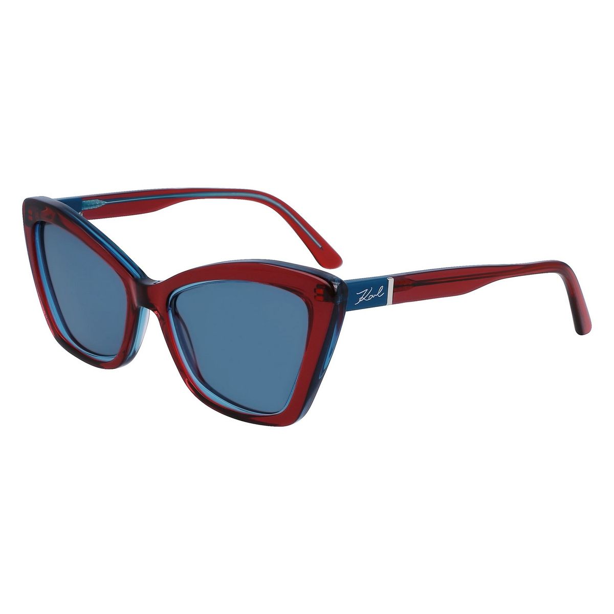 Cat-Eye-Sonnenbrille aus Acetat mit Signaturdetail
