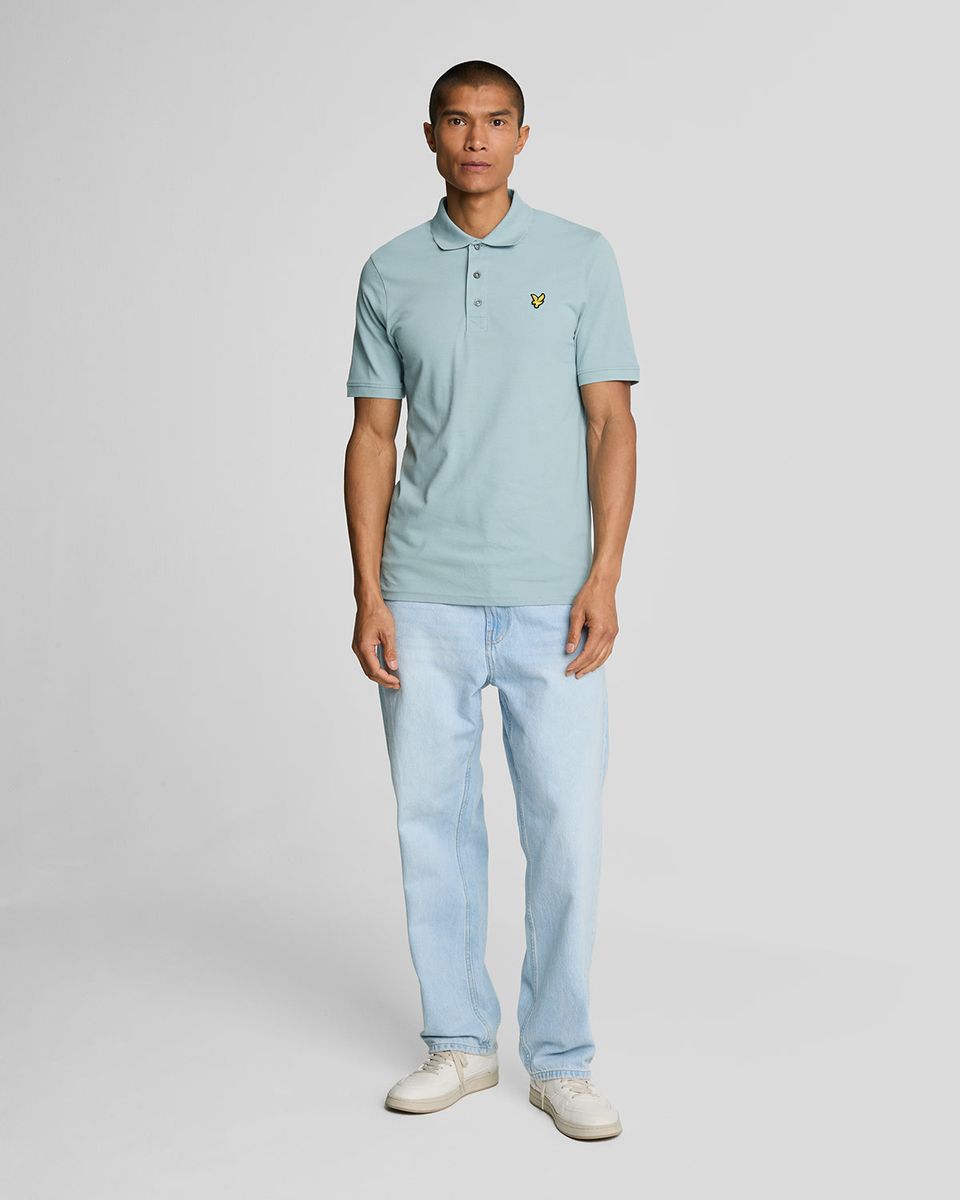 Kurzärmeliges Baumwoll-Stretch-Poloshirt
