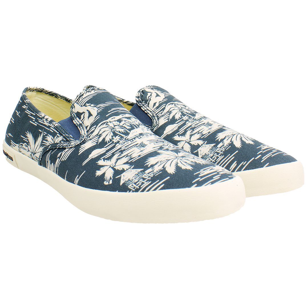Canvas-Slipper mit Tropenmuster