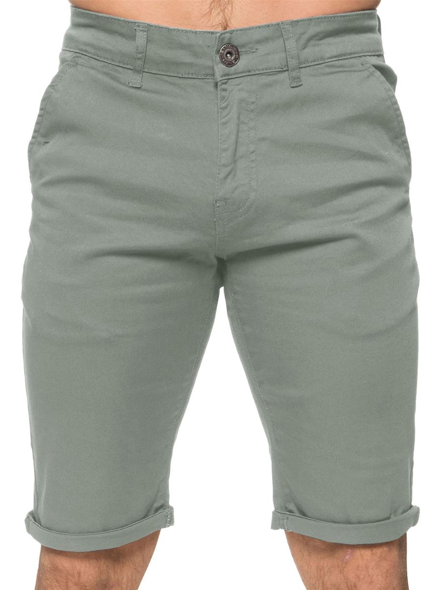 Schmale Stretch-Chino-Shorts