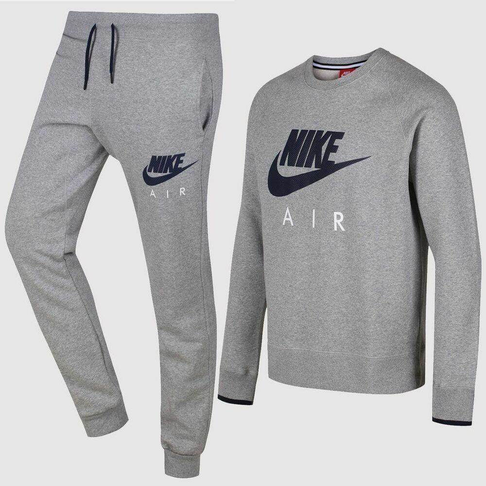 Herren Fleece Trainingsanzug mit Rundhalsausschnitt