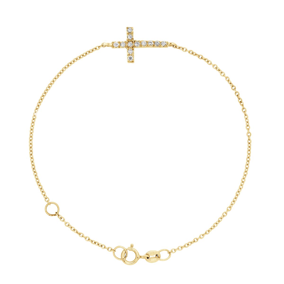 Elegantes Diamant-Kreuz-Kettenarmband