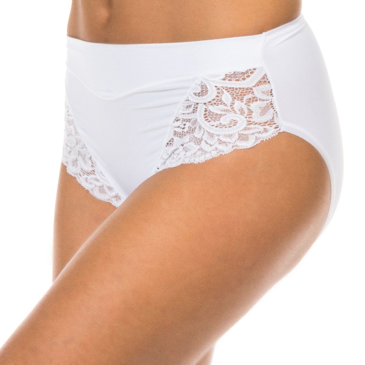 Eleganter, hoch taillierter Slip mit Spitzenbesatz