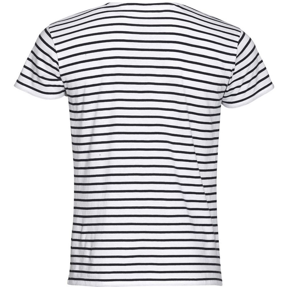 Gestreiftes Baumwollshirt mit Rundhalsausschnitt
