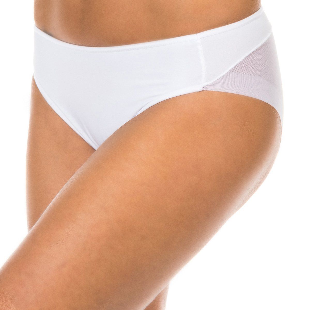 Nahtloser, hochtaillierter Slip mit Mesh-Einsätzen