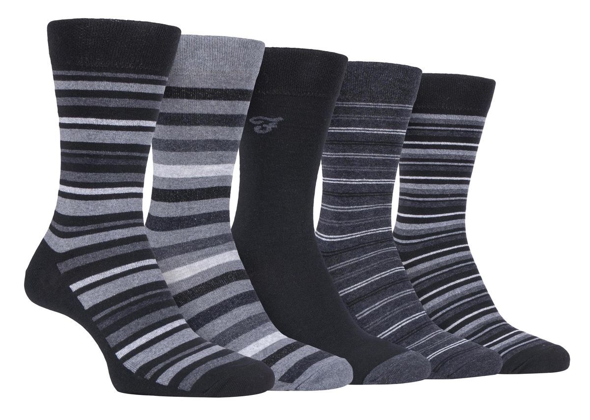 Klassische gestreifte Kleidersocken aus Baumwollmischung