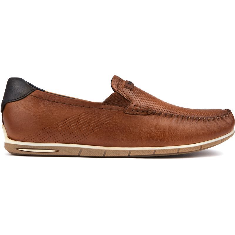 Leder Loafer mit Mokassin-Naht