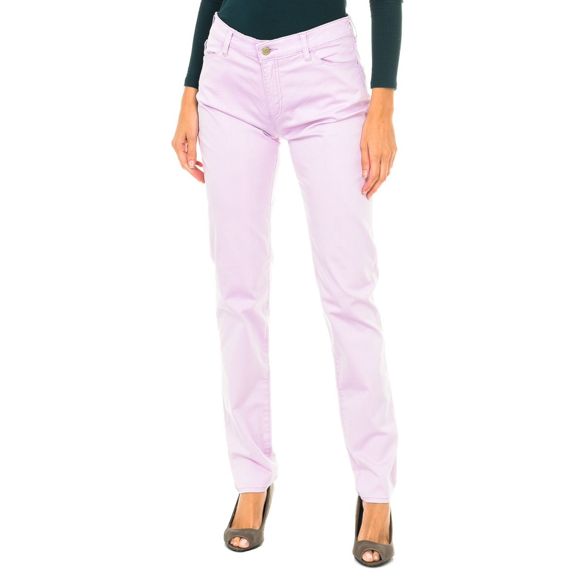 Schmale Stretch-Twill-Hose