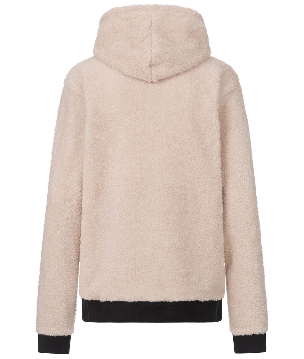 Bestickter Teddy-Fleece-Hoodie mit Kontrast