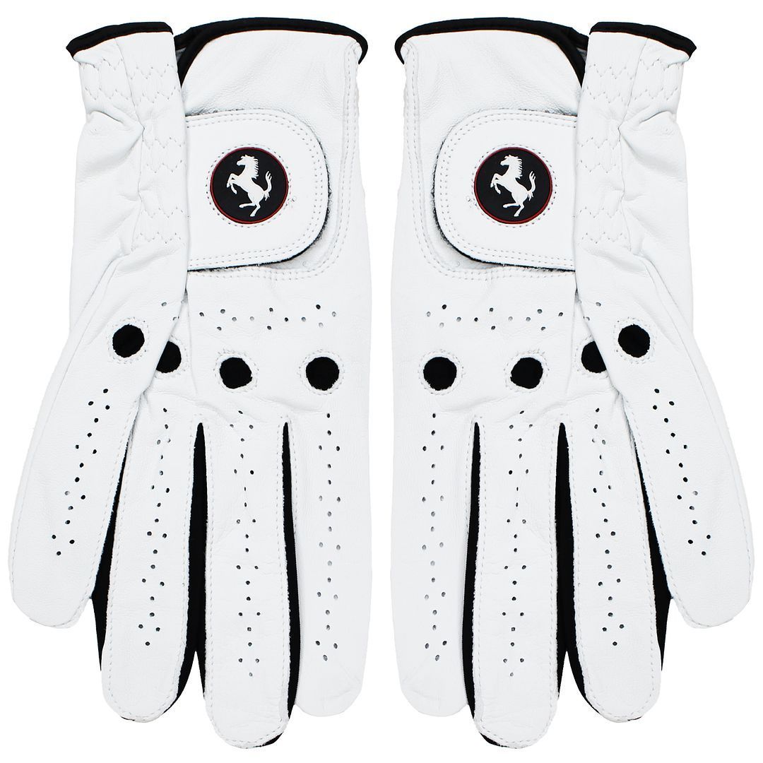 Weißer Golfhandschuh für Herren mit Logo
