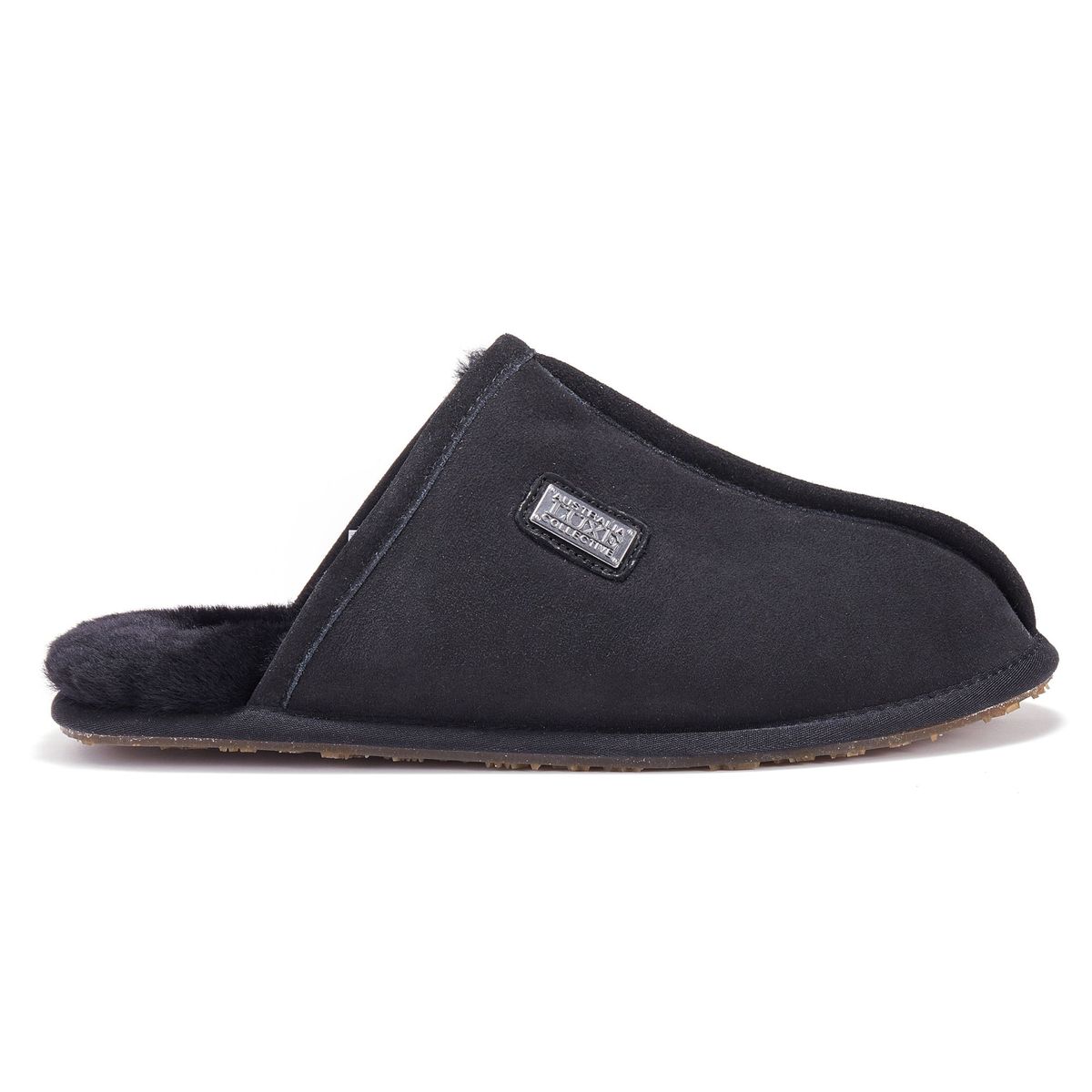 Herren Hausschuhe aus Wildleder mit Lammfell