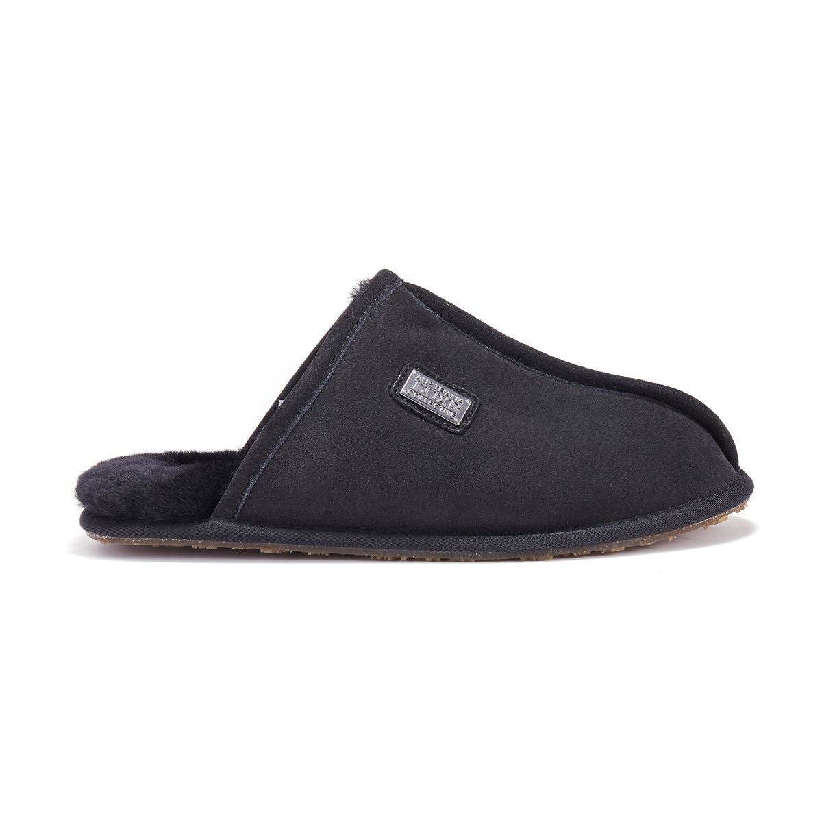 Herren Hausschuhe aus Wildleder mit Lammfell