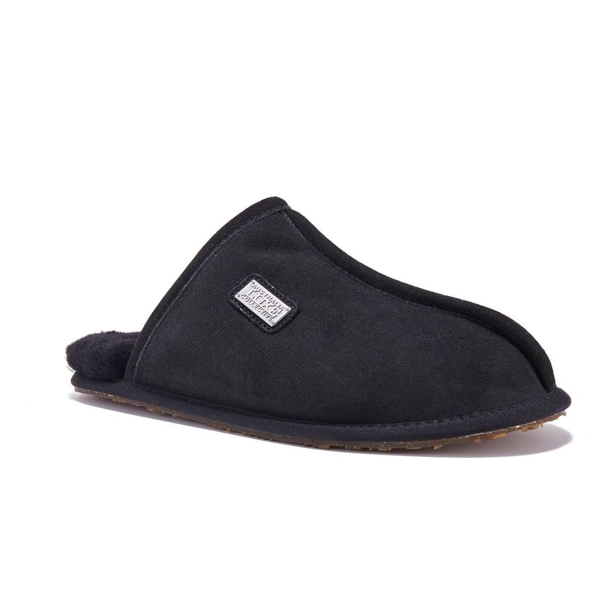 Klassische Schafsfell-Slipper aus Wildleder