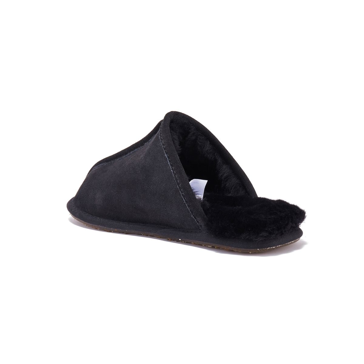 Klassische Schafsfell-Slipper aus Wildleder