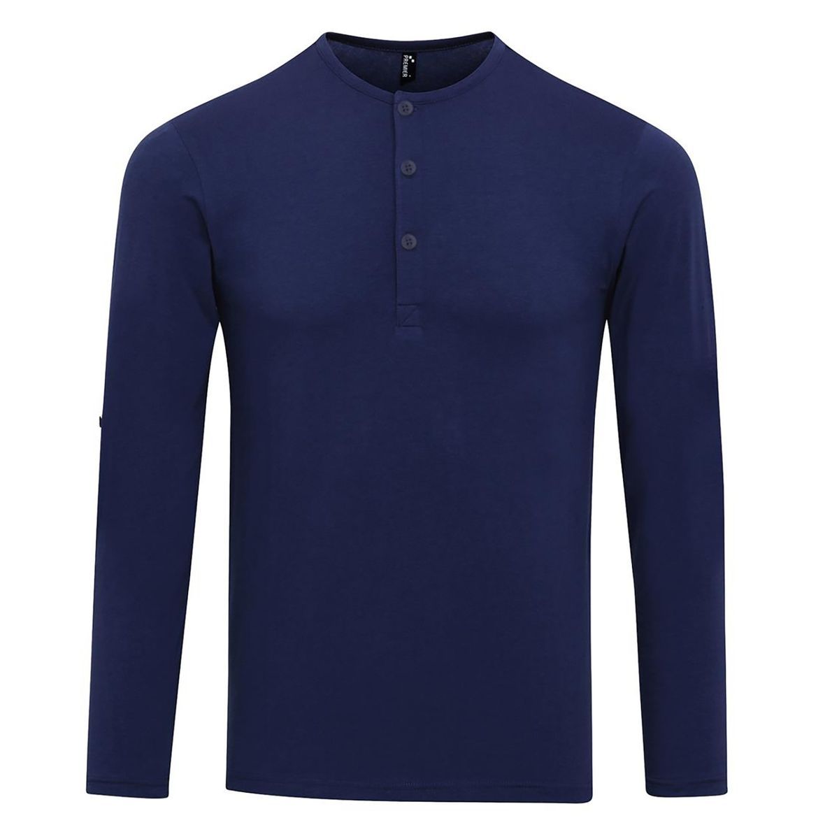 Herren Langarm Henley Shirt