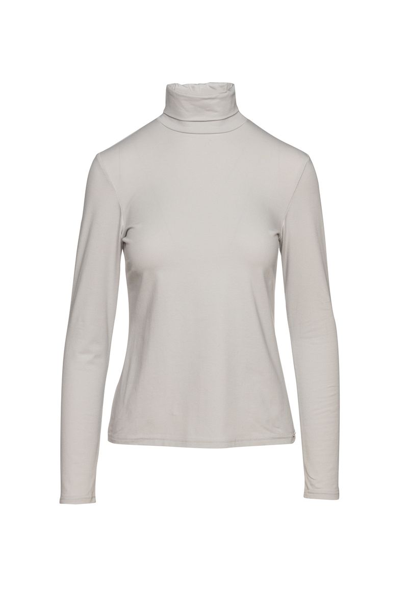 Langärmliges Rollkragen Stretch-Top