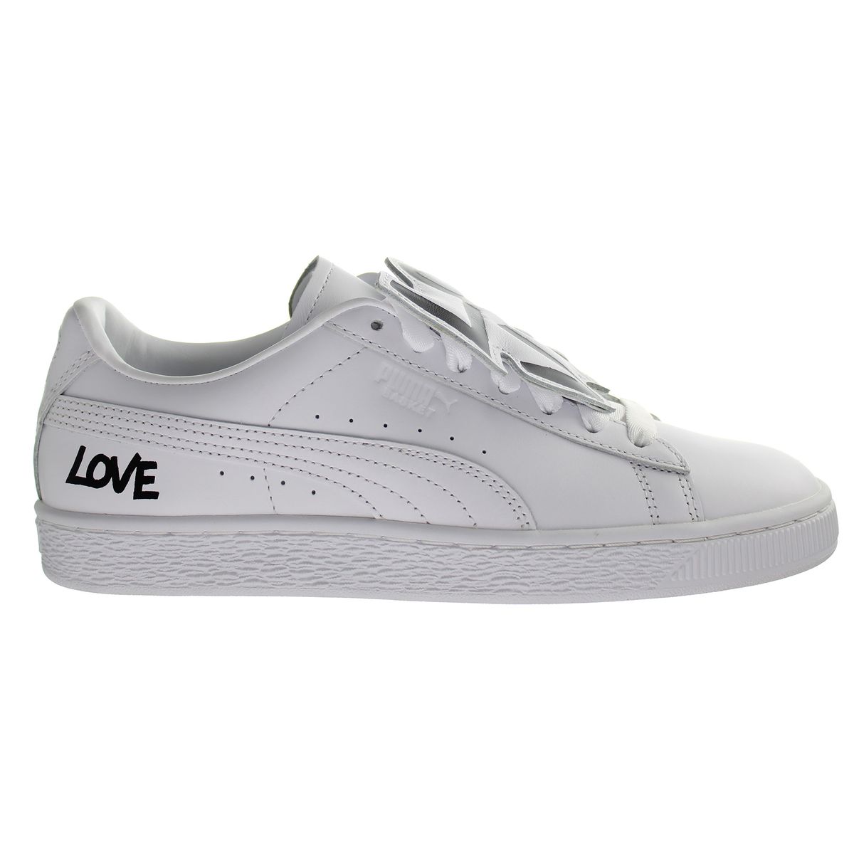 Leder-Sneaker mit Love-Grafik